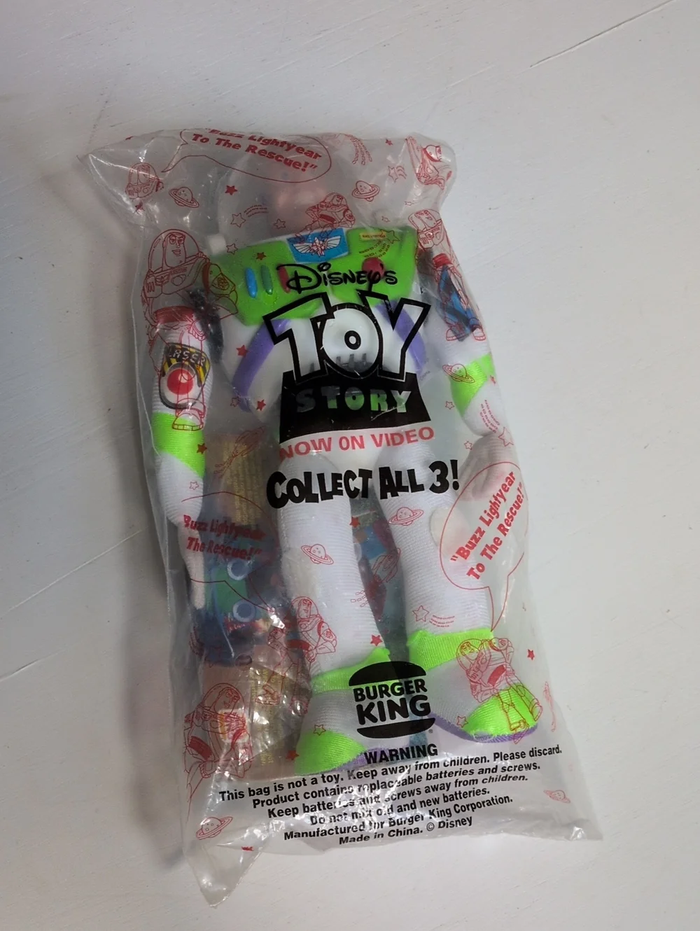 Vintage Disney Toy Story Buzz Lightyear & Woody Plush - Burger King Toy